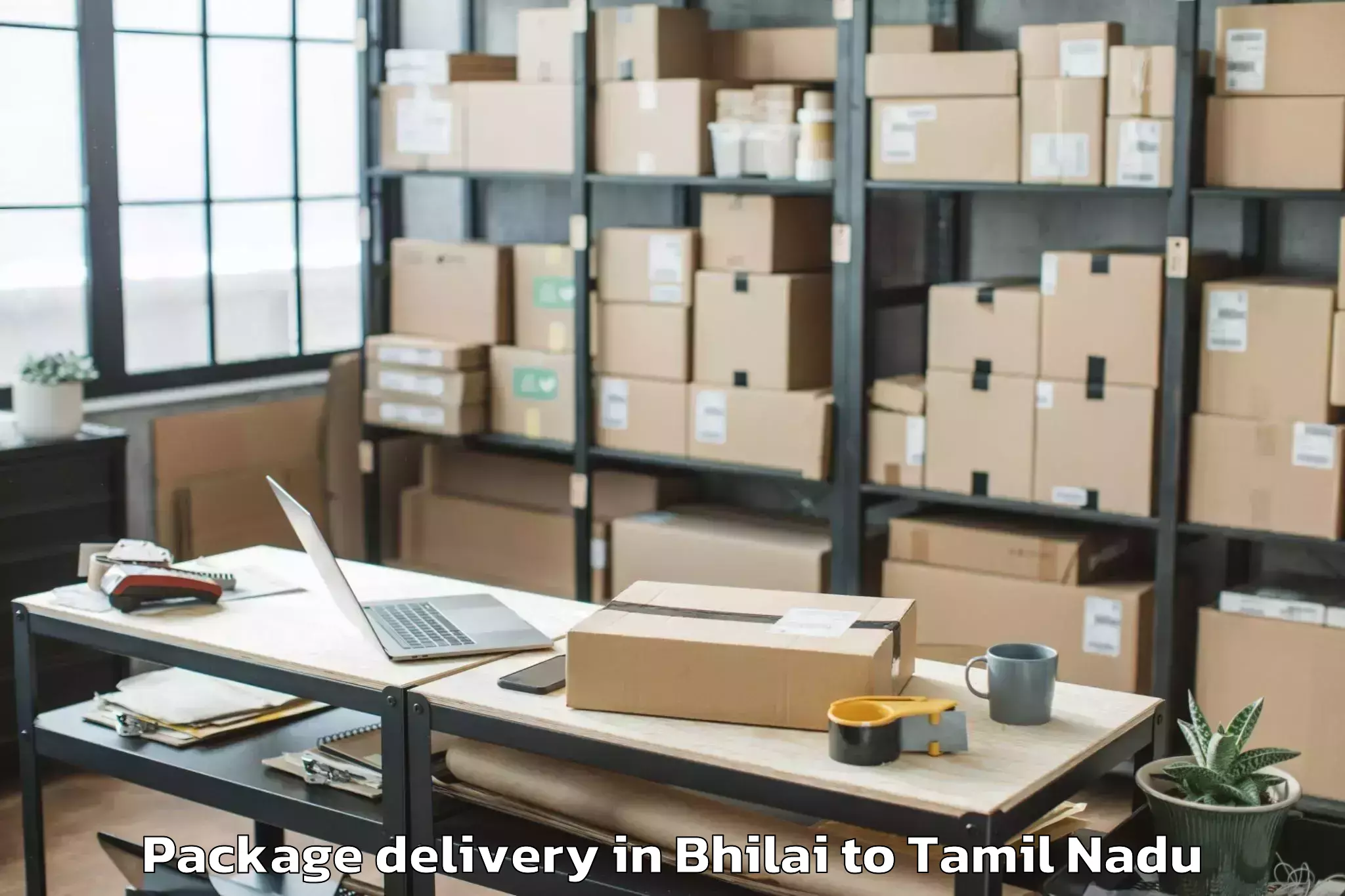 Professional Bhilai to Kadambur Package Delivery